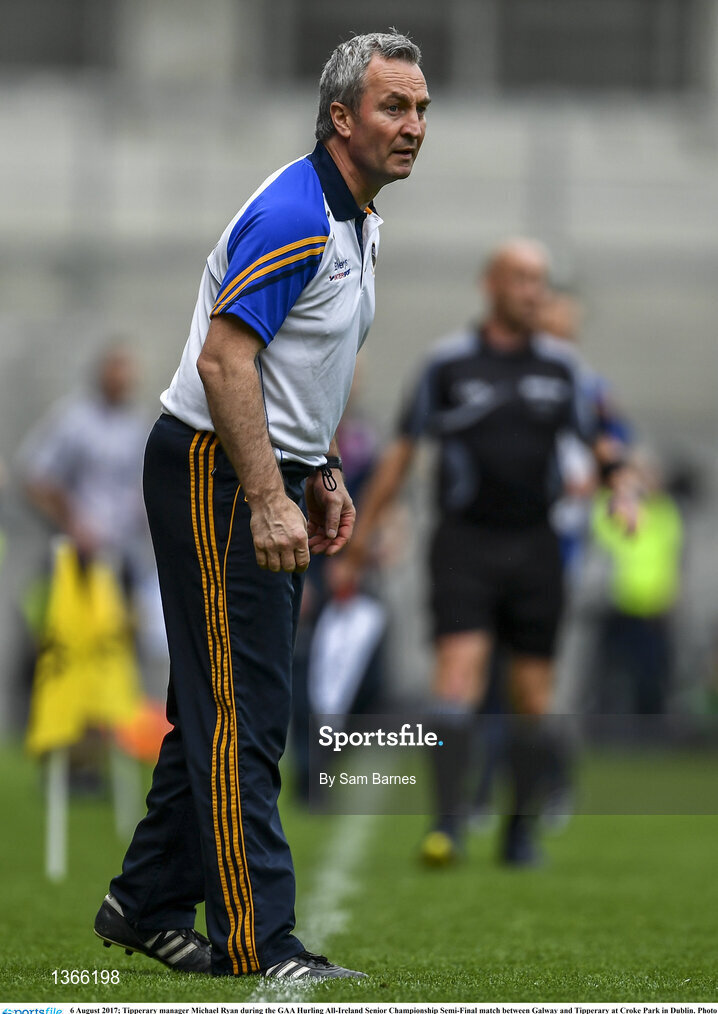 6 August 2017; Tipperary manager Michael Ryan during the GAA Hurling All-Ireland Senior Championship Semi-Final match between Galway and Tipperary at Croke Park in Dublin. Photo by Sam Barnes/Sportsfile