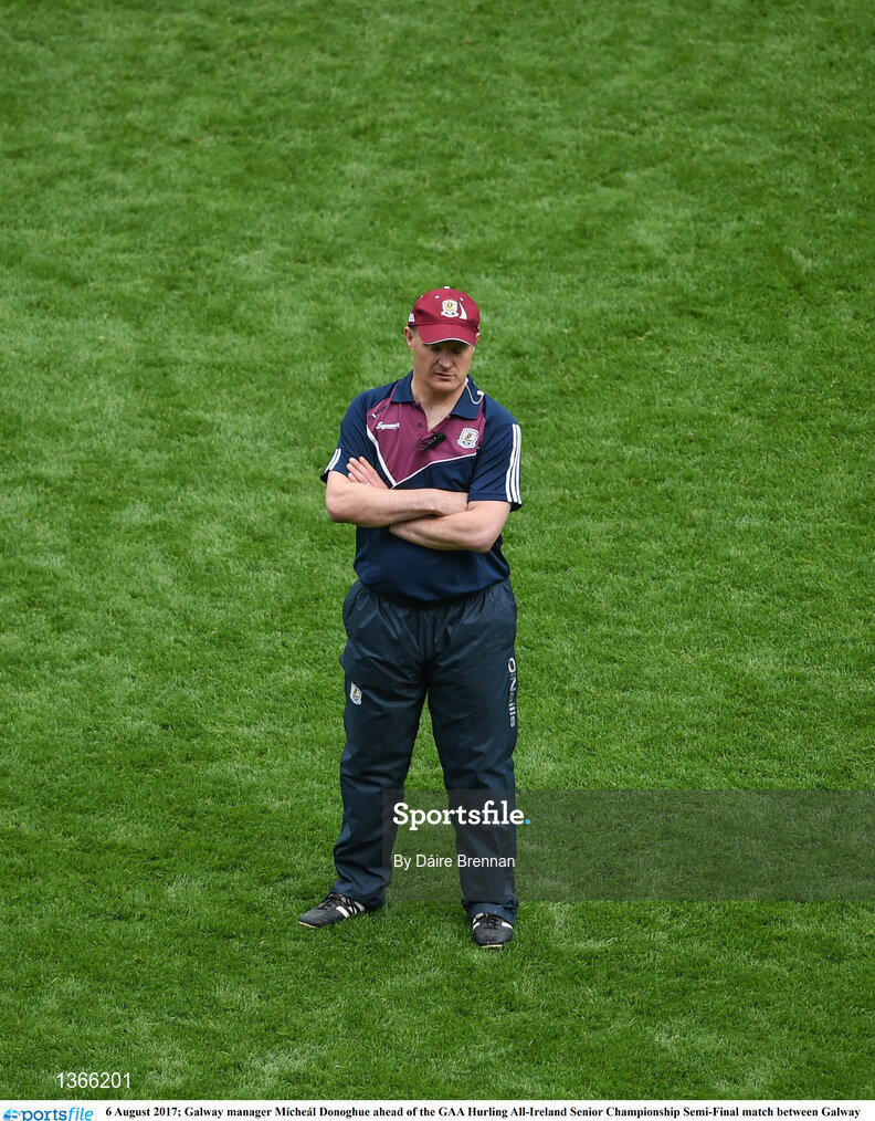 6 August 2017; Galway manager Mícheál Donoghue ahead of the GAA Hurling All-Ireland Senior Championship Semi-Final match between Galway and Tipperary at Croke Park in Dublin. Photo by Daire Brennan/Sportsfile