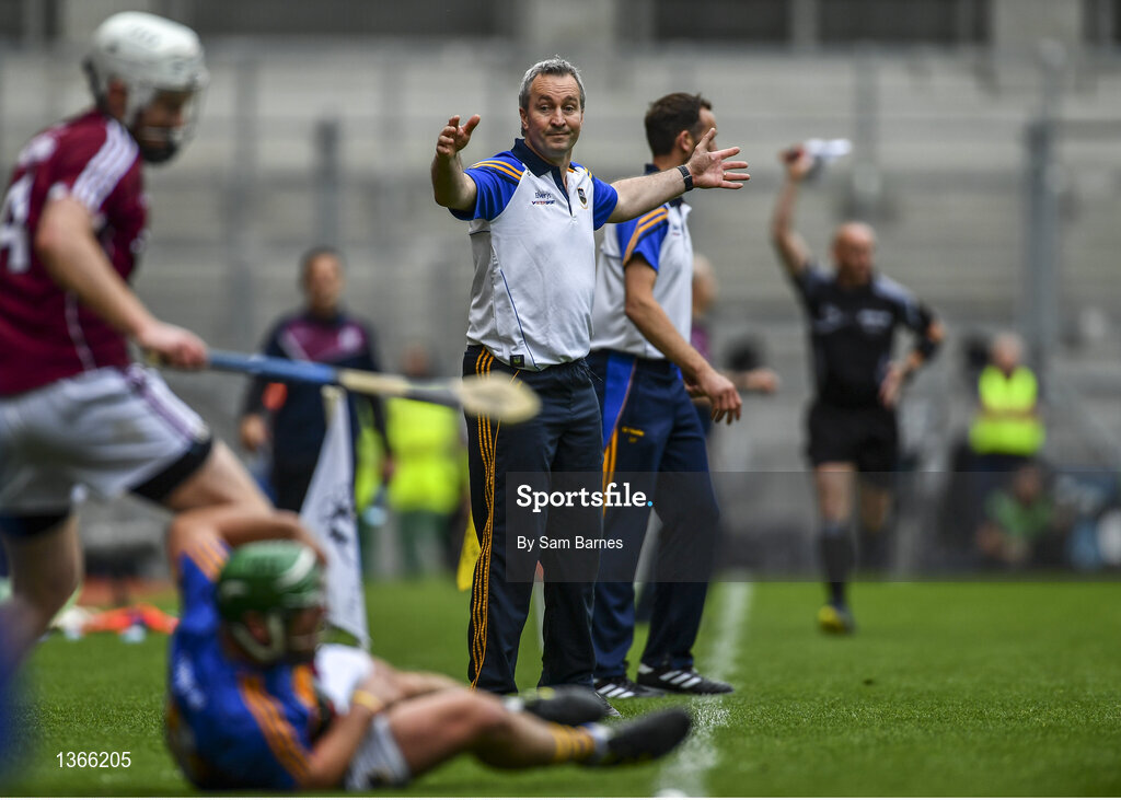 6 August 2017; Tipperary manager Michael Ryan reacts during the GAA Hurling All-Ireland Senior Championship Semi-Final match between Galway and Tipperary at Croke Park in Dublin. Photo by Sam Barnes/Sportsfile