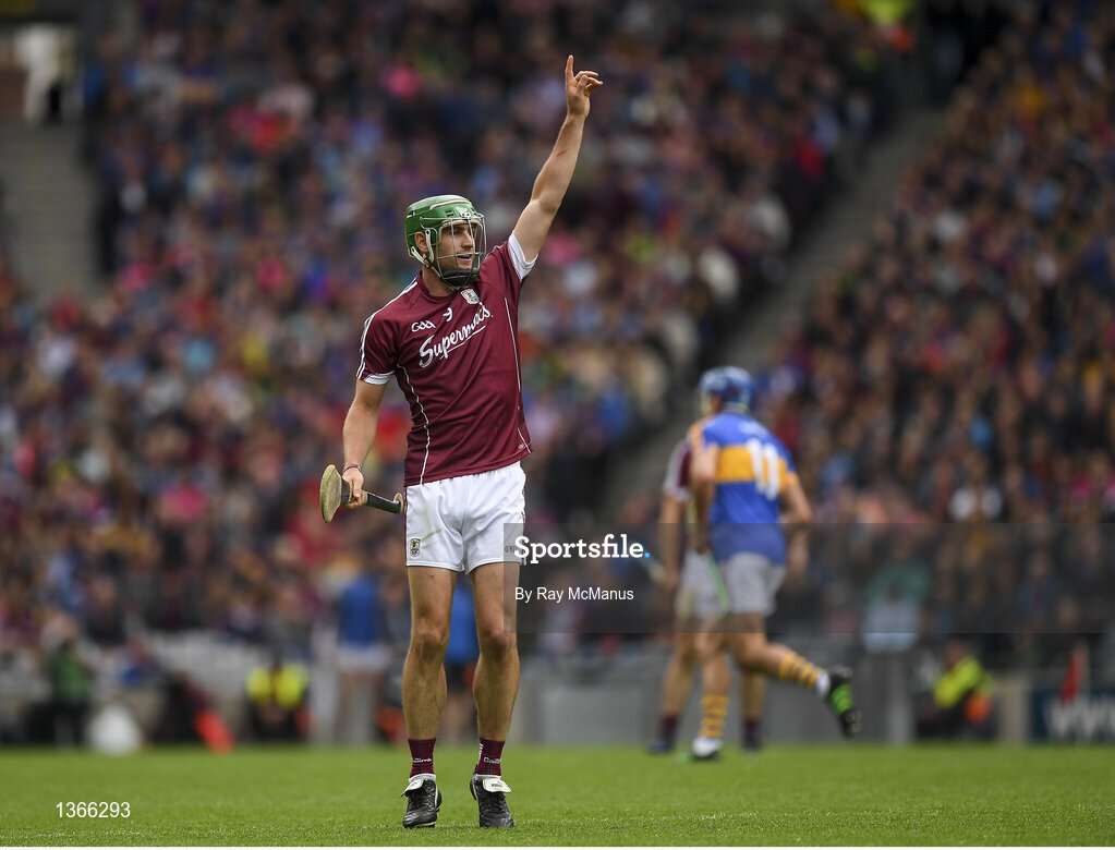 6 August 2017; David Burke, the Galway captain, during the GAA Hurling All-Ireland Senior Championship Semi-Final match between Galway and Tipperary at Croke Park in Dublin. Photo by Ray McManus/Sportsfile