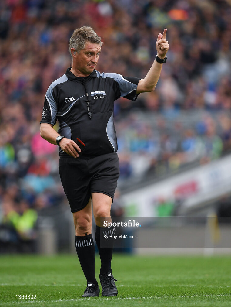 6 August 2017; Referee Barry Kelly during the GAA Hurling All-Ireland Senior Championship Semi-Final match between Galway and Tipperary at Croke Park in Dublin. Photo by Ray McManus/Sportsfile