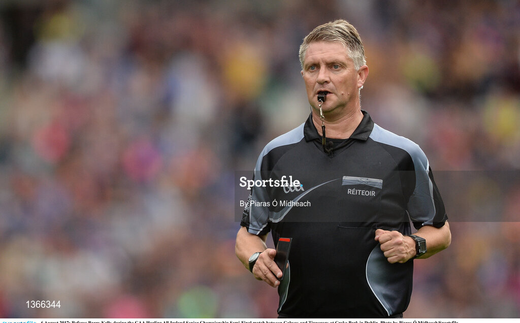 6 August 2017; Referee Barry Kelly during the GAA Hurling All-Ireland Senior Championship Semi-Final match between Galway and Tipperary at Croke Park in Dublin. Photo by Piaras Ó Mídheach/Sportsfile
