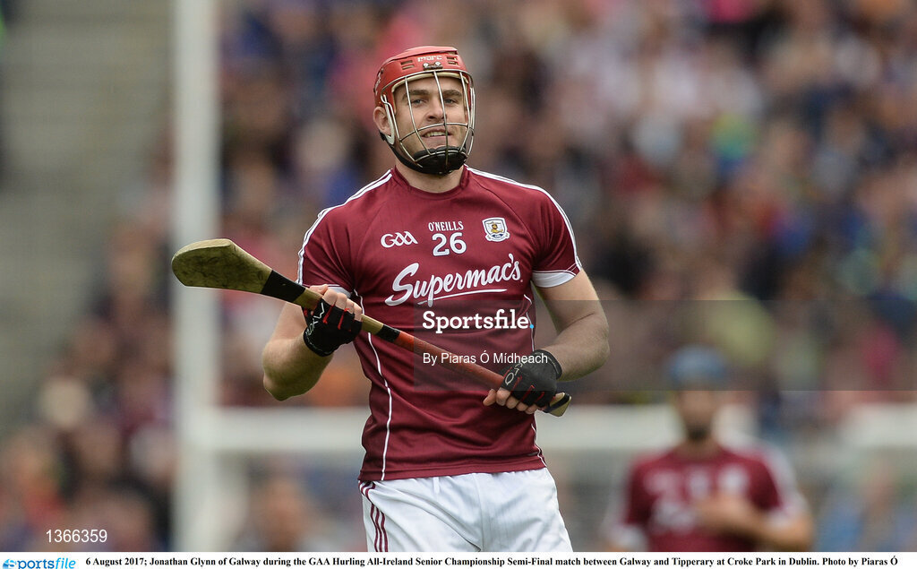 6 August 2017; Jonathan Glynn of Galway during the GAA Hurling All-Ireland Senior Championship Semi-Final match between Galway and Tipperary at Croke Park in Dublin. Photo by Piaras Ó Mídheach/Sportsfile