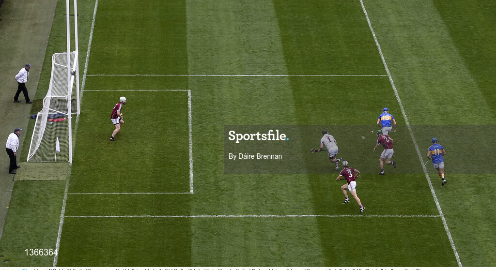 6 August 2017; John McGrath of Tipperary scores his side's first goal during the GAA Hurling All-Ireland Senior Championship Semi-Final match between Galway and Tipperary at Croke Park in Dublin. Photo by Daire Brennan/Sportsfile