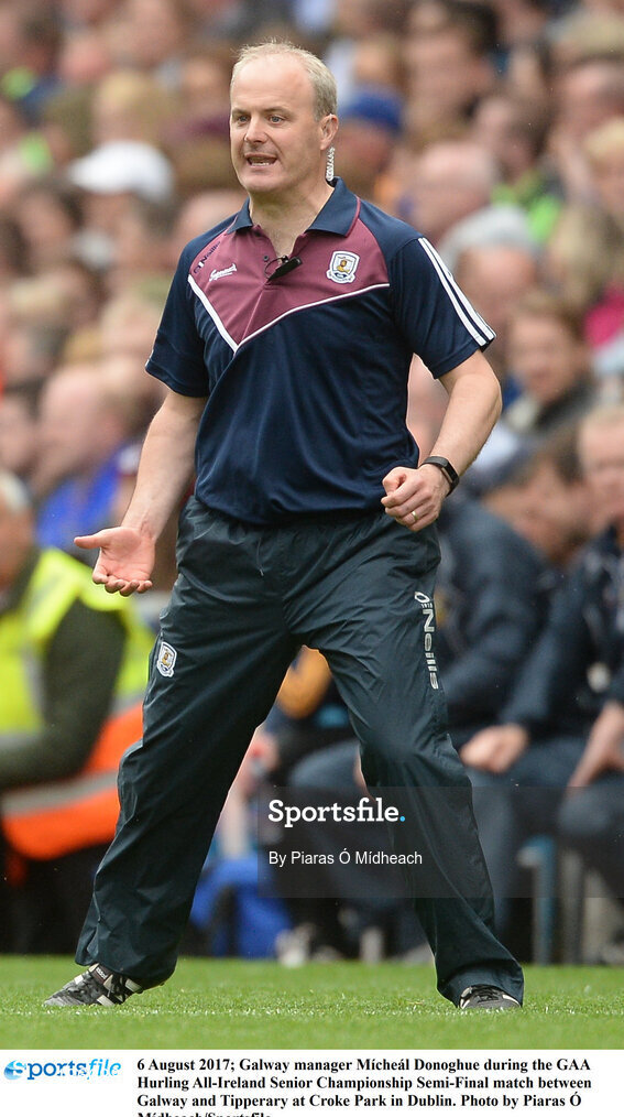 6 August 2017; Galway manager Mícheál Donoghue during the GAA Hurling All-Ireland Senior Championship Semi-Final match between Galway and Tipperary at Croke Park in Dublin. Photo by Piaras Ó Mídheach/Sportsfile