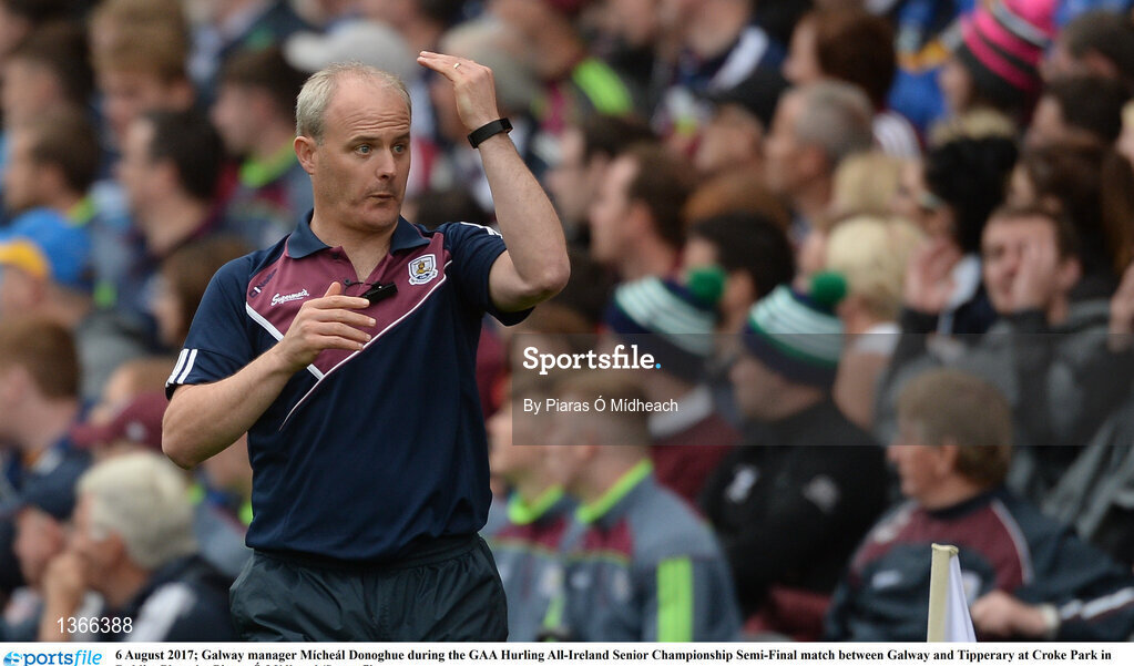 6 August 2017; Galway manager Mícheál Donoghue during the GAA Hurling All-Ireland Senior Championship Semi-Final match between Galway and Tipperary at Croke Park in Dublin. Photo by Piaras Ó Mídheach/Sportsfile