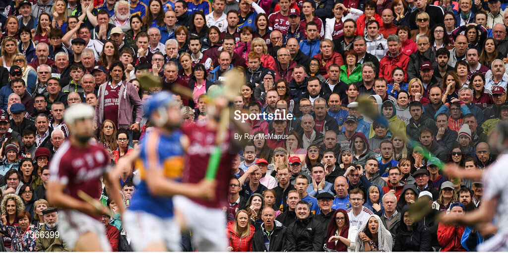 6 August 2017; Supporters of both teams watch the action from the comfort of the Hogan Stand during the GAA Hurling All-Ireland Senior Championship Semi-Final match between Galway and Tipperary at Croke Park in Dublin. Photo by Ray McManus/Sportsfile