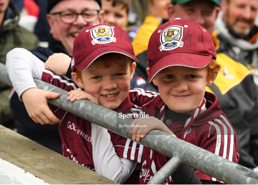 6 August 2017; Galway supporters Ronan Reynolds, 6, and Conor, left, 8 years at the GAA Hurling All-Ireland Senior Championship Semi-Final match between Galway and Tipperary at Croke Park in Dublin. Photo by Ray McManus/Sportsfile