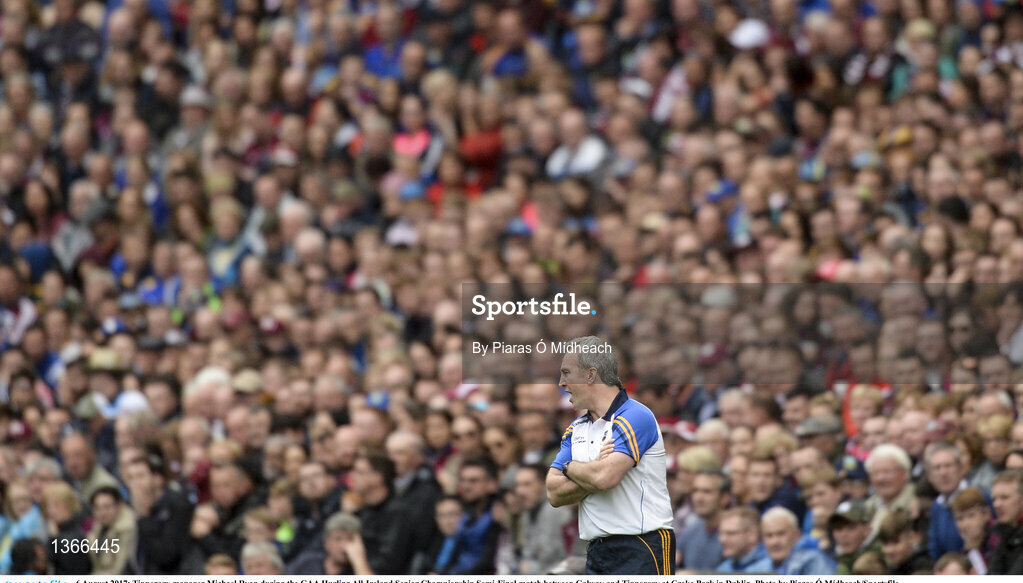 6 August 2017; Tipperary manager Michael Ryan during the GAA Hurling All-Ireland Senior Championship Semi-Final match between Galway and Tipperary at Croke Park in Dublin. Photo by Piaras Ó Mídheach/Sportsfile