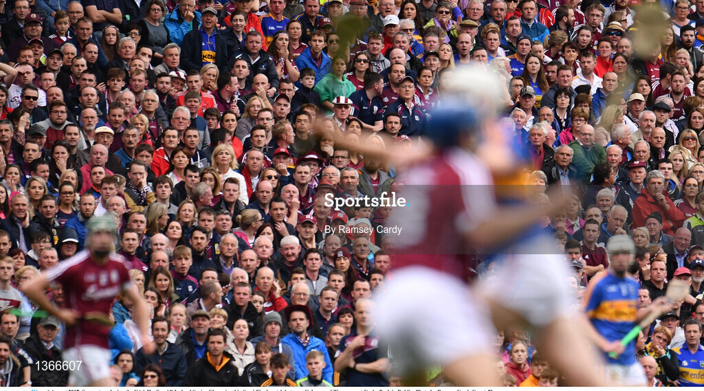 6 August 2017; Supporters during the GAA Hurling All-Ireland Senior Championship Semi-Final match between Galway and Tipperary at Croke Park in Dublin. Photo by Ramsey Cardy/Sportsfile