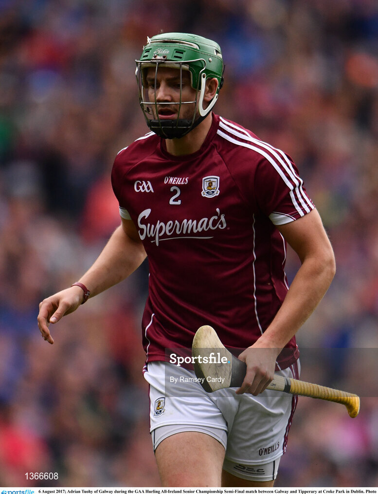 6 August 2017; Adrian Tuohy of Galway during the GAA Hurling All-Ireland Senior Championship Semi-Final match between Galway and Tipperary at Croke Park in Dublin. Photo by Ramsey Cardy/Sportsfile