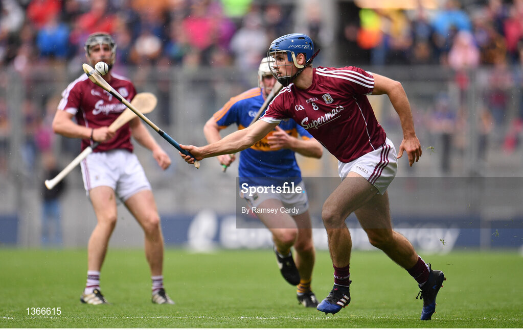 6 August 2017; Johnny Coen of Galway during the GAA Hurling All-Ireland Senior Championship Semi-Final match between Galway and Tipperary at Croke Park in Dublin. Photo by Ramsey Cardy/Sportsfile