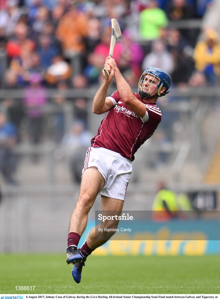 6 August 2017; Johnny Coen of Galway during the GAA Hurling All-Ireland Senior Championship Semi-Final match between Galway and Tipperary at Croke Park in Dublin. Photo by Ramsey Cardy/Sportsfile