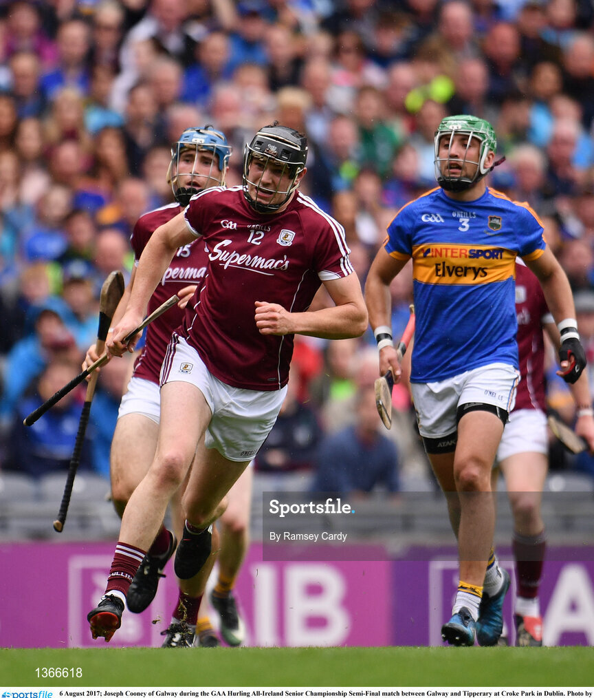 6 August 2017; Joseph Cooney of Galway during the GAA Hurling All-Ireland Senior Championship Semi-Final match between Galway and Tipperary at Croke Park in Dublin. Photo by Ramsey Cardy/Sportsfile