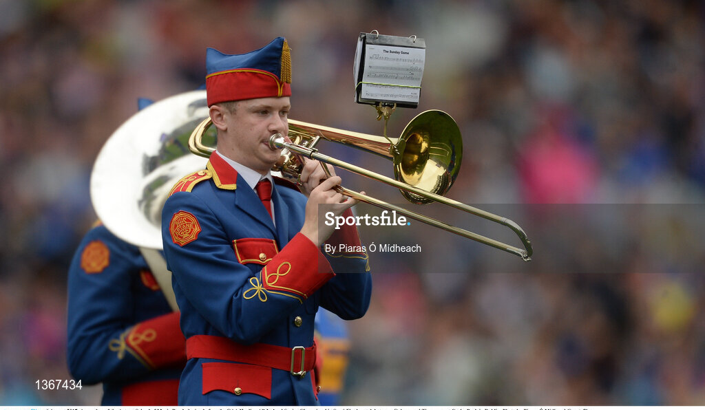 6 August 2017; A member of the Artane School of Music Band playing before the GAA Hurling All-Ireland Senior Championship Semi-Final match between Galway and Tipperary at Croke Park in Dublin. Photo by Piaras Ó Mídheach/Sportsfile