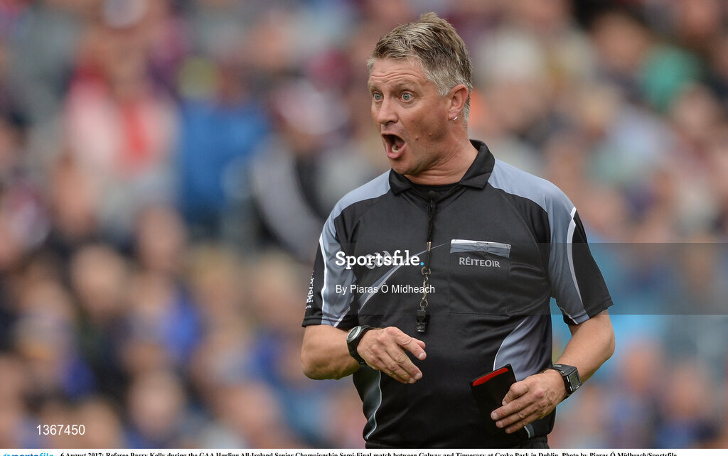 6 August 2017; Referee Barry Kelly during the GAA Hurling All-Ireland Senior Championship Semi-Final match between Galway and Tipperary at Croke Park in Dublin. Photo by Piaras Ó Mídheach/Sportsfile