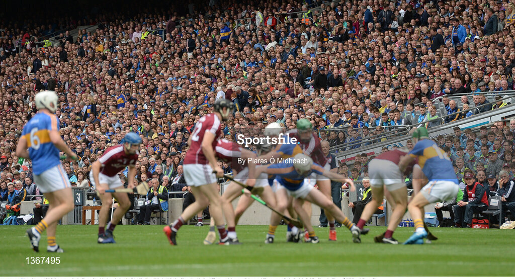 6 August 2017; Supporters in the Hogan Stand look on during the GAA Hurling All-Ireland Senior Championship Semi-Final match between Galway and Tipperary at Croke Park in Dublin. Photo by Piaras Ó Mídheach/Sportsfile
