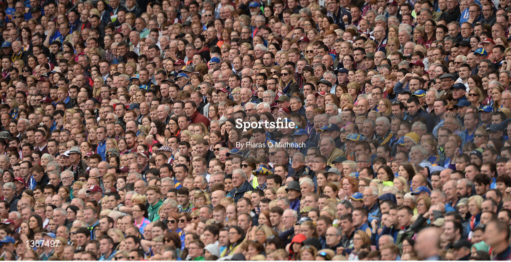 6 August 2017; Supporters in the Hogan Stand look on during the GAA Hurling All-Ireland Senior Championship Semi-Final match between Galway and Tipperary at Croke Park in Dublin. Photo by Piaras Ó Mídheach/Sportsfile