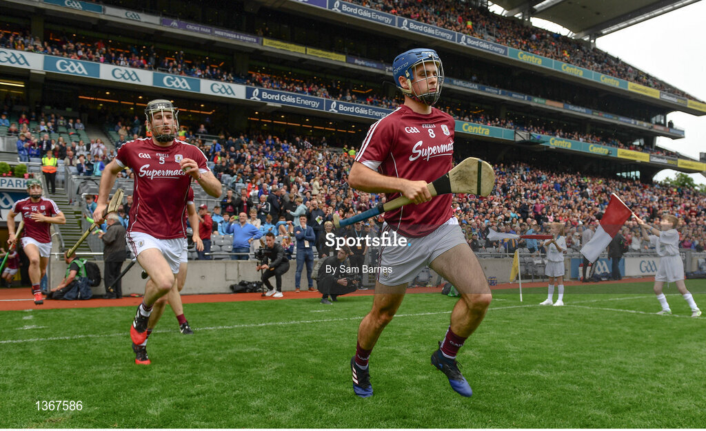 6 August 2017; Johnny Coen of Galway and Padraig Mannion of Galway during the GAA Hurling All-Ireland Senior Championship Semi-Final match between Galway and Tipperary at Croke Park in Dublin. Photo by Sam Barnes/Sportsfile