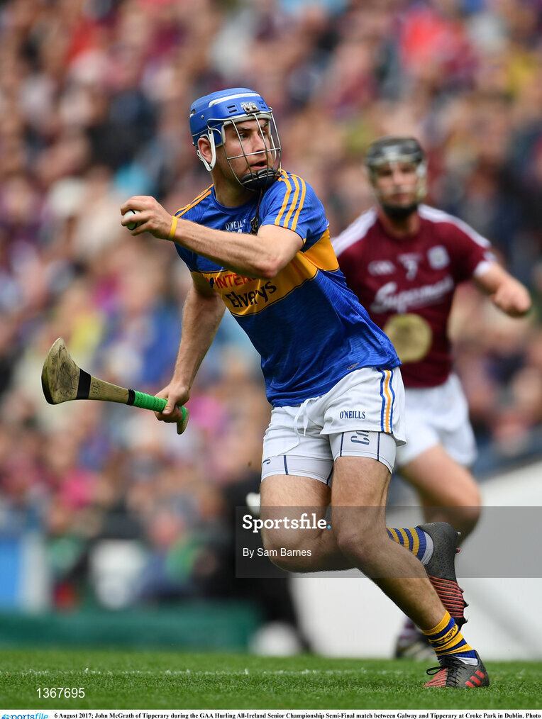 6 August 2017; John McGrath of Tipperary during the GAA Hurling All-Ireland Senior Championship Semi-Final match between Galway and Tipperary at Croke Park in Dublin. Photo by Sam Barnes/Sportsfile