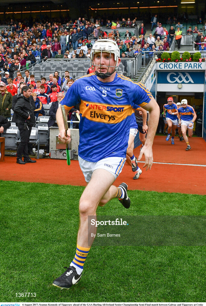 6 August 2017; Seamus Kennedy of Tipperary ahead of the GAA Hurling All-Ireland Senior Championship Semi-Final match between Galway and Tipperary at Croke Park in Dublin. Photo by Sam Barnes/Sportsfile