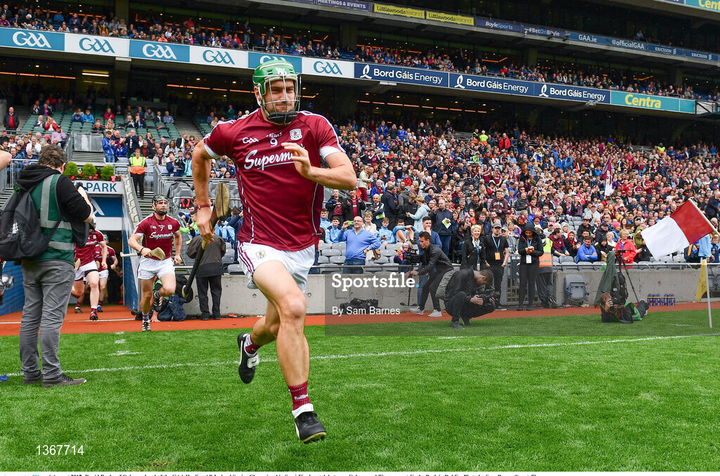 6 August 2017; David Burke of Galway ahead of the GAA Hurling All-Ireland Senior Championship Semi-Final match between Galway and Tipperary at Croke Park in Dublin. Photo by Sam Barnes/Sportsfile