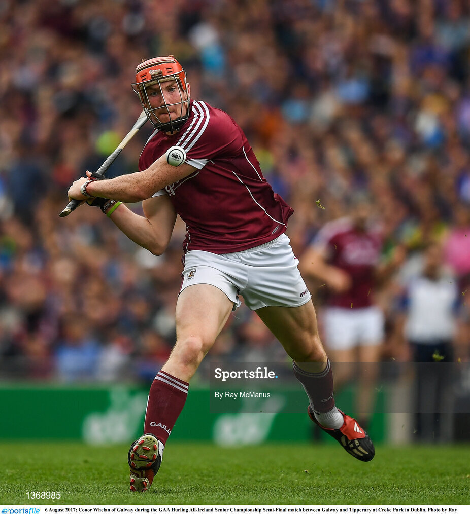 6 August 2017; Conor Whelan of Galway during the GAA Hurling All-Ireland Senior Championship Semi-Final match between Galway and Tipperary at Croke Park in Dublin. Photo by Ray McManus/Sportsfile