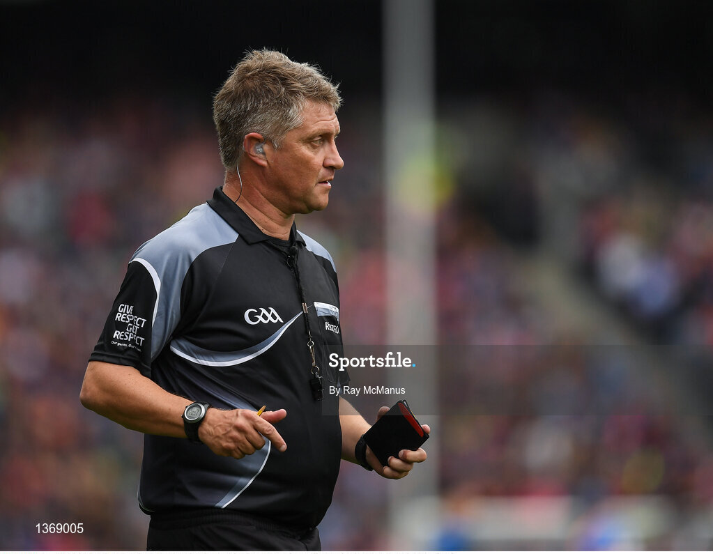 6 August 2017; Referee Barry Kelly during the GAA Hurling All-Ireland Senior Championship Semi-Final match between Galway and Tipperary at Croke Park in Dublin. Photo by Ray McManus/Sportsfile