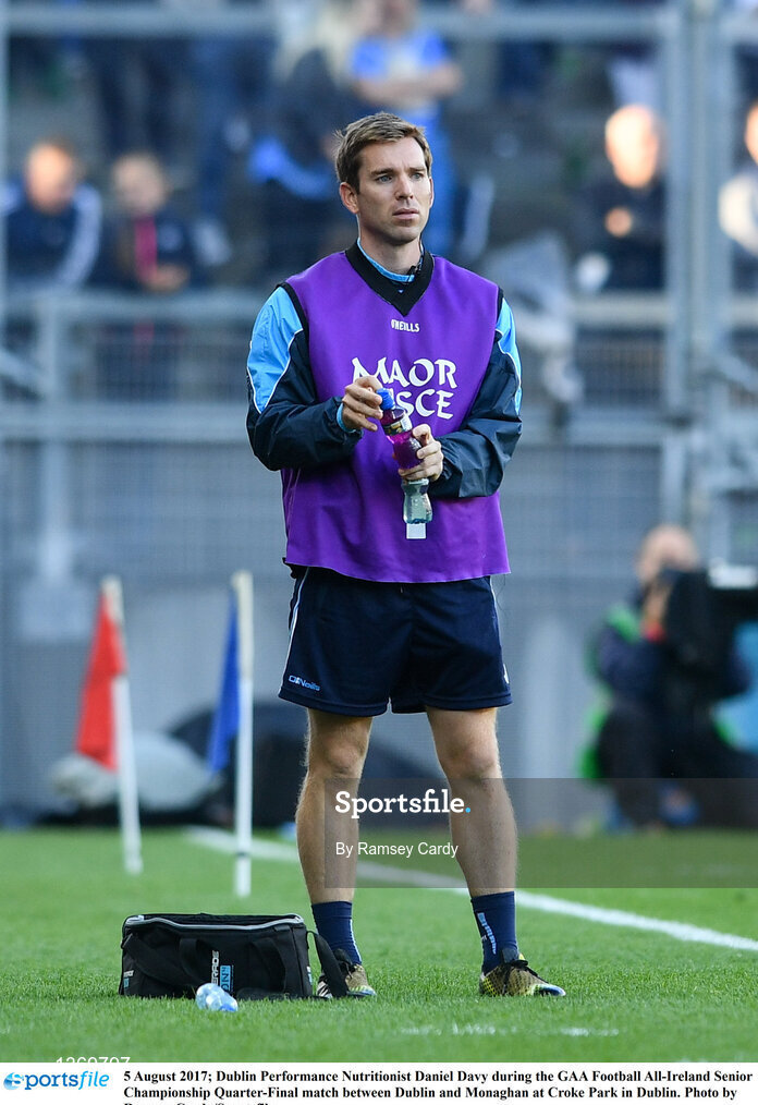 5 August 2017; Dublin Performance Nutritionist Daniel Davy during the GAA Football All-Ireland Senior Championship Quarter-Final match between Dublin and Monaghan at Croke Park in Dublin. Photo by Ramsey Cardy/Sportsfile