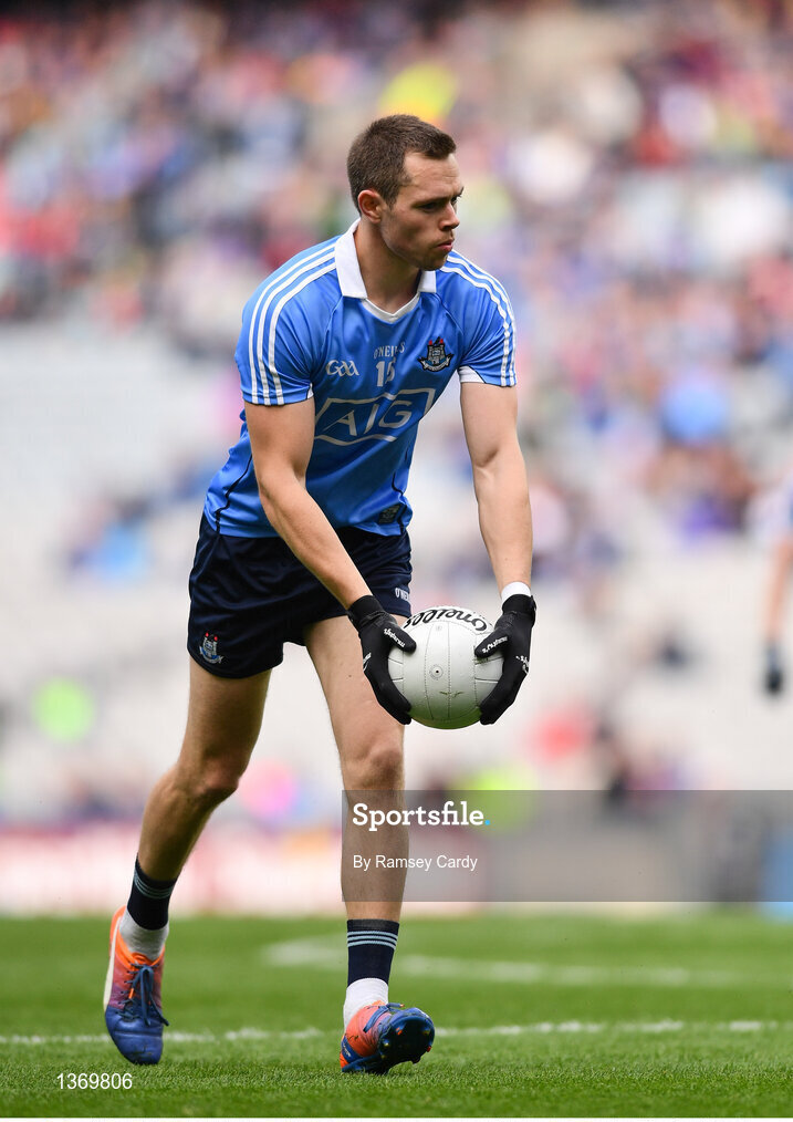 5 August 2017; Dean Rock of Dublin kicks a free during the GAA Football All-Ireland Senior Championship Quarter-Final match between Dublin and Monaghan at Croke Park in Dublin. Photo by Ramsey Cardy/Sportsfile