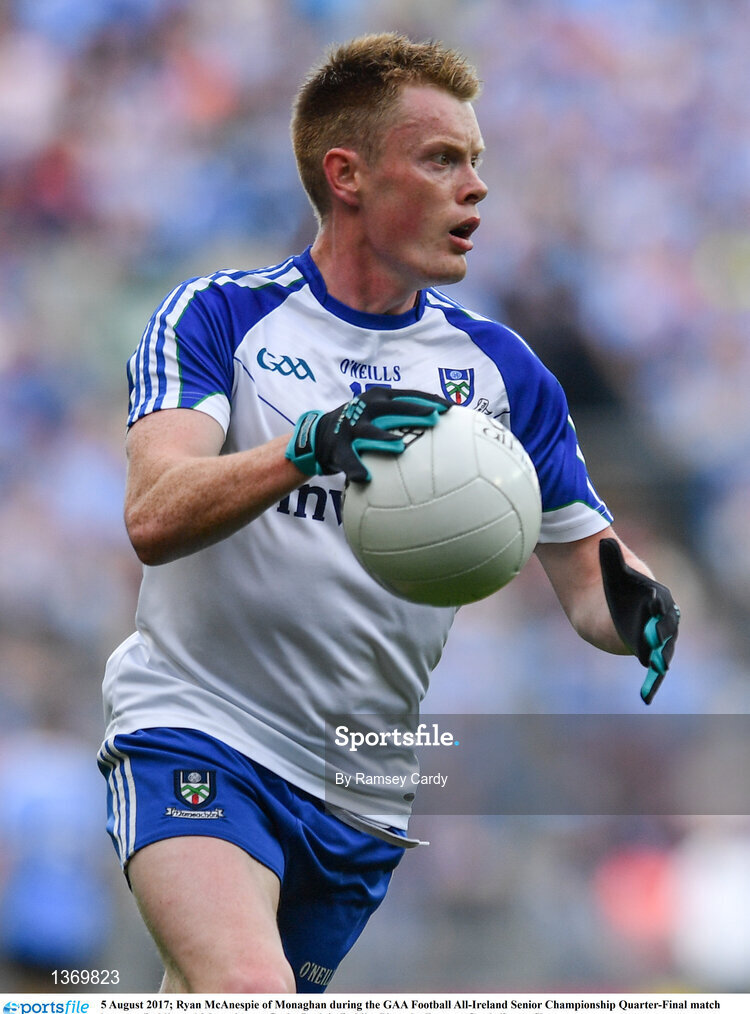 5 August 2017; Ryan McAnespie of Monaghan during the GAA Football All-Ireland Senior Championship Quarter-Final match between Dublin and Monaghan at Croke Park in Dublin. Photo by Ramsey Cardy/Sportsfile