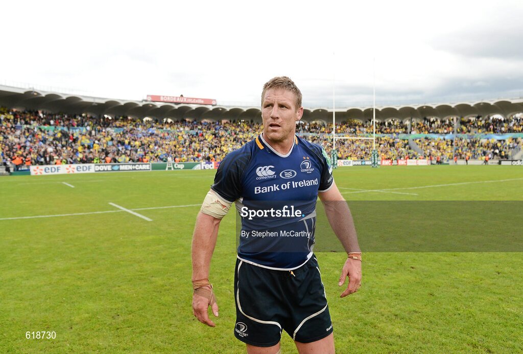 29 April 2012; Brad Thorn, Leinster, leaves the pitch after the game. Heineken Cup Semi-Final, ASM Clermont Auvergne v Leinster, Stade Chaban Delmas, Bordeaux, France. Picture credit: Stephen McCarthy / SPORTSFILE