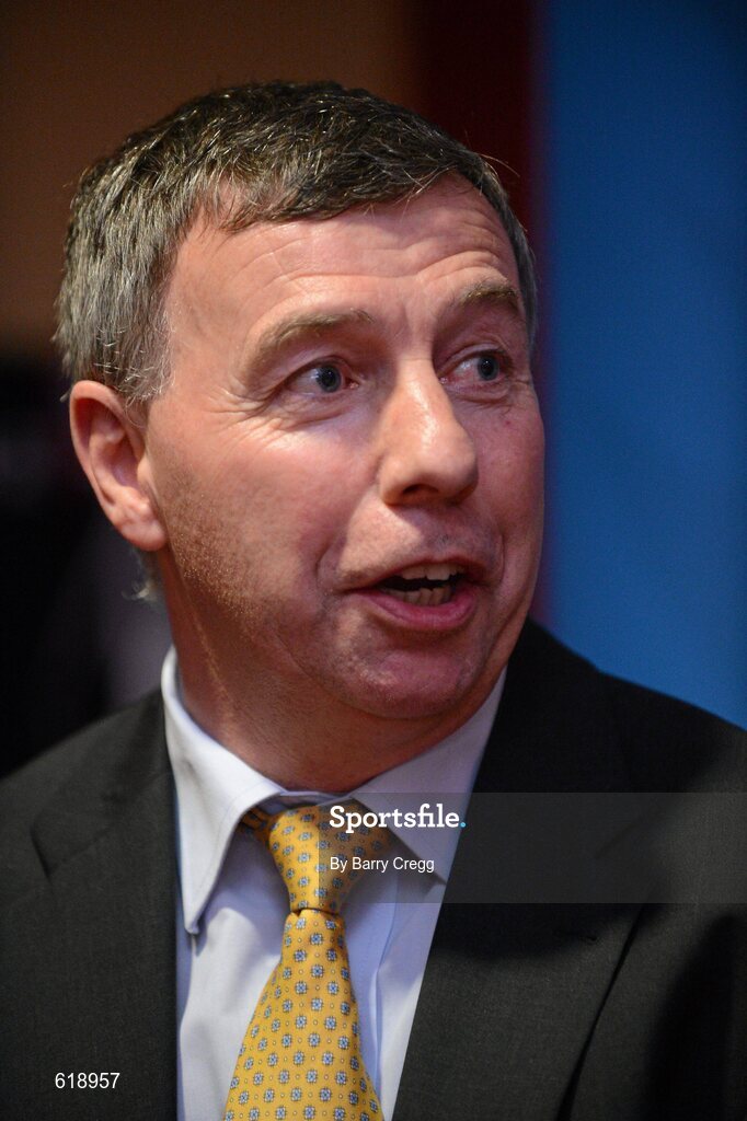 10 May 2012; Speaking to the media at the launch of the Connacht GAA Senior Football Championship is Roscommon manager Des Newton. Bush Hotel, Carrick on Shannon, Co. Roscommon. Picture credit: Barry Cregg / SPORTSFILE