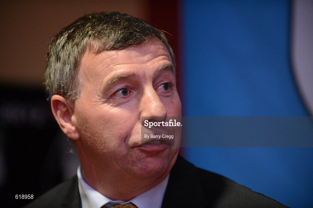 10 May 2012; Speaking to the media at the launch of the Connacht GAA Senior Football Championship is Roscommon manager Des Newton. Bush Hotel, Carrick on Shannon, Co. Roscommon. Picture credit: Barry Cregg / SPORTSFILE