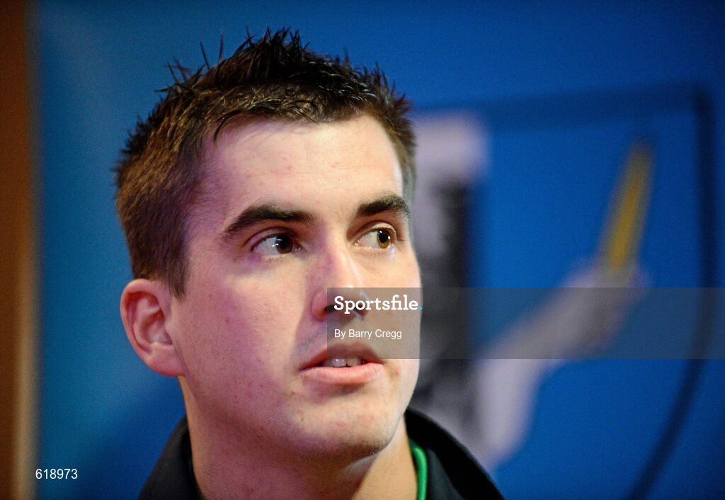 10 May 2012; Speaking to the media at the launch of the Connacht GAA Senior Football Championship is Paddy Maguire, Leitrim. Bush Hotel, Carrick on Shannon, Co. Roscommon. Picture credit: Barry Cregg / SPORTSFILE