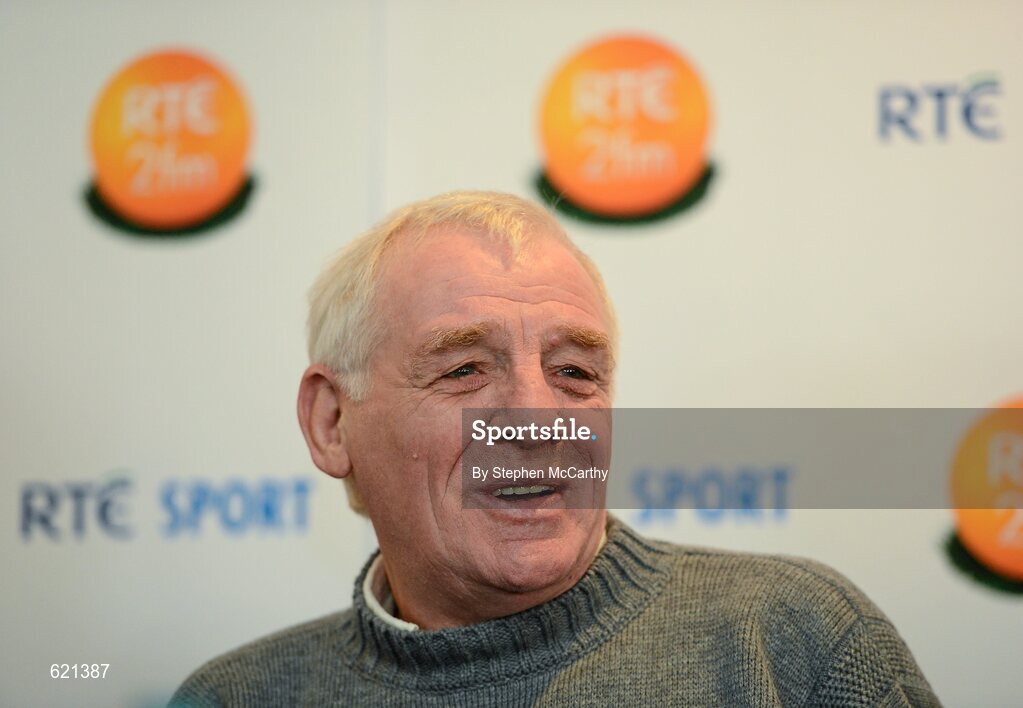 17 May 2012; RTÉ pundit Eamon Dunphy speaking during a press conference at the launch of RTÉ’s EURO 2012 coverage. RTÉ, Donnybrook, Dublin. Picture credit: Stephen McCarthy / SPORTSFILE