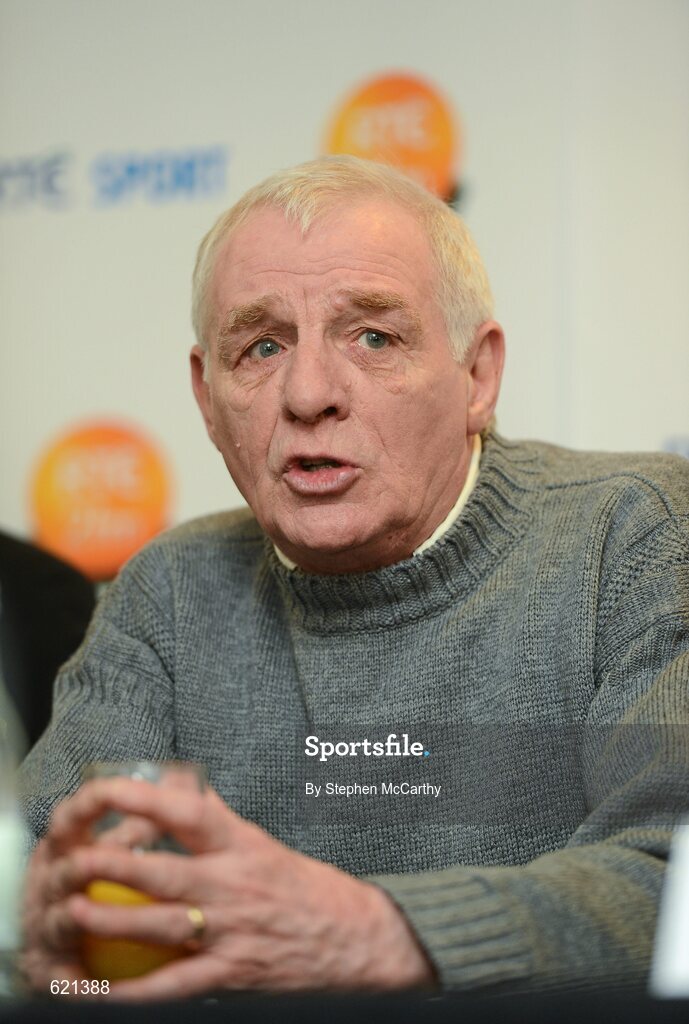 17 May 2012; RTÉ pundit Eamon Dunphy speaking during a press conference at the launch of RTÉ’s EURO 2012 coverage. RTÉ, Donnybrook, Dublin. Picture credit: Stephen McCarthy / SPORTSFILE