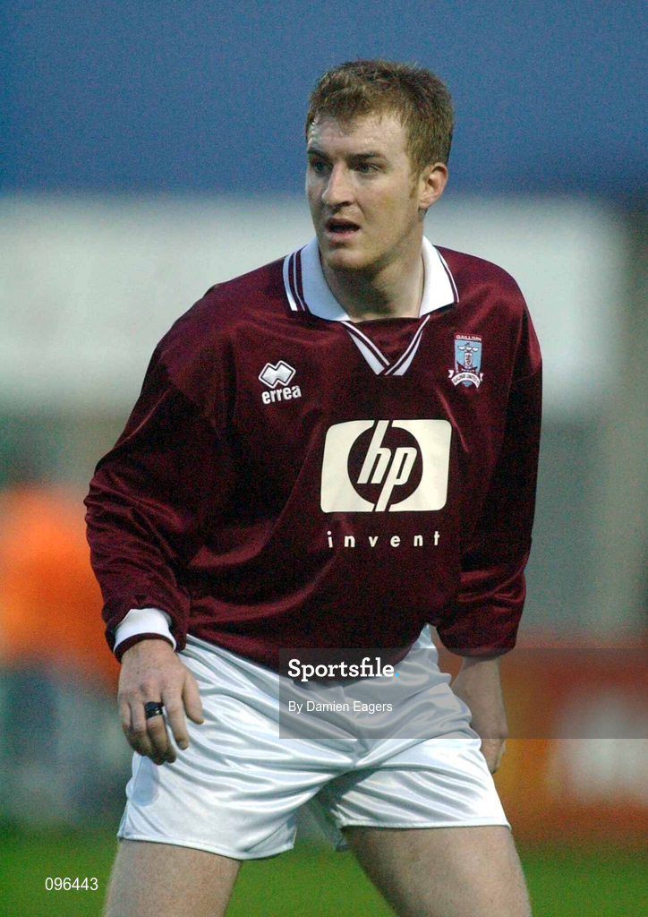31 July 2002; Declan Sheridan of Galway United during the FAI Carlsberg Cup Second Round Replay match between Galway United and St Patrick's Athletic at Terryland Park in Galway. Photo by Damien Eagers/Sportsfile