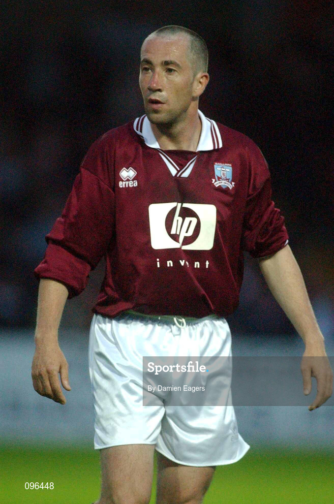 31 July 2002; John Brennan of Galway United during the FAI Carlsberg Cup Second Round Replay match between Galway United and St Patrick's Athletic at Terryland Park in Galway. Photo by Damien Eagers/Sportsfile