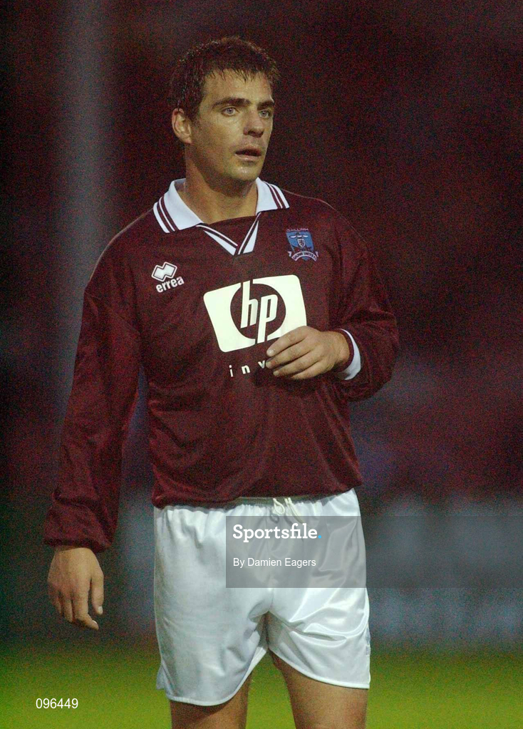 31 July 2002; Mark Herrick of Galway United during the FAI Carlsberg Cup Second Round Replay match between Galway United and St Patrick's Athletic at Terryland Park in Galway. Photo by Damien Eagers/Sportsfile