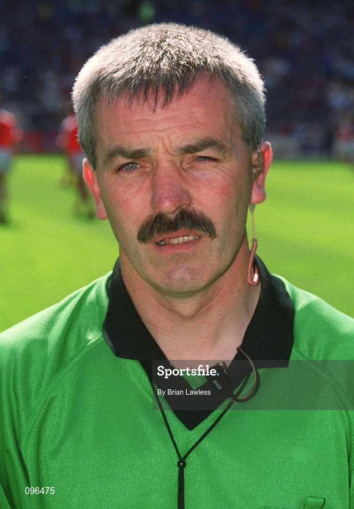 4 August 2002; Referee Paddy Russell prior to the Bank of Ireland All-Ireland Senior Football Championship Quarter-Final match between Armagh and Sligo at Croke Park in Dublin. Photo by Brian Lawless/Sportsfile
