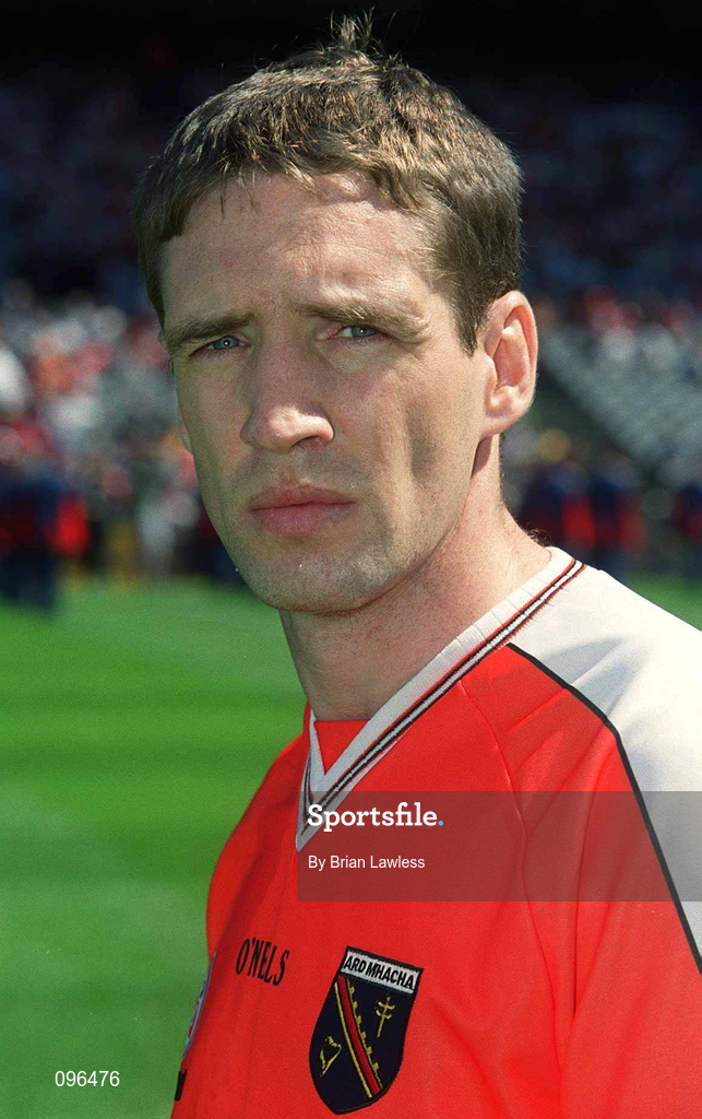 4 August 2002; Armagh captain Kieran McGeeney prior to the Bank of Ireland All-Ireland Senior Football Championship Quarter-Final match between Armagh and Sligo at Croke Park in Dublin. Photo by Brian Lawless/Sportsfile