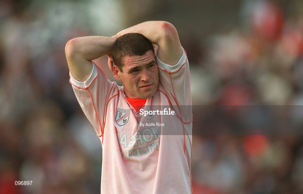 18 August 2002; John McPartland of Sligo dejected after the Bank of Ireland All-Ireland Senior Football Championship Quarter-Final Replay match between Armagh and Sligo at Páirc Tailteann in Navan, Meath. Photo by Aoife Rice/Sportsfile
