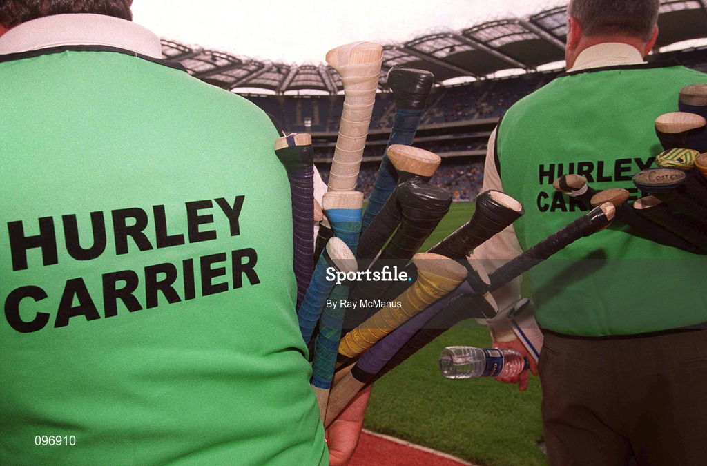 18 August 2002; Hurley carriers with the Galway minor team prior to the All-Ireland Minor Hurling Championship Semi-Final match between Kilkenny and Galway at Croke Park in Dublin. Photo by Ray McManus/Sportsfile