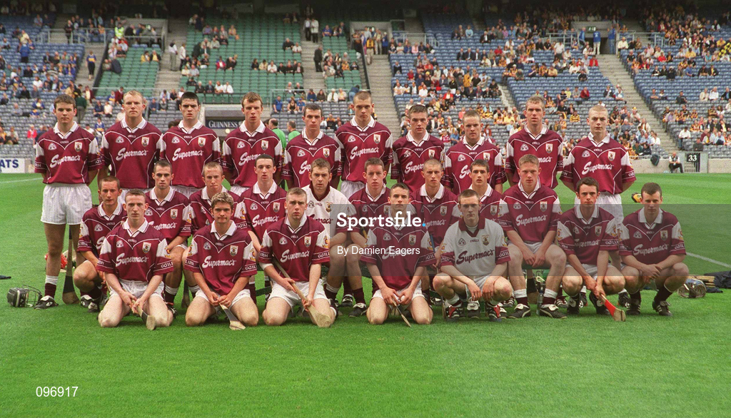18 August 2002; The Galway minor squad prior to the All-Ireland Minor Hurling Championship Semi-Final match between Kilkenny and Galway at Croke Park in Dublin. Photo by Damien Eagers/Sportsfile