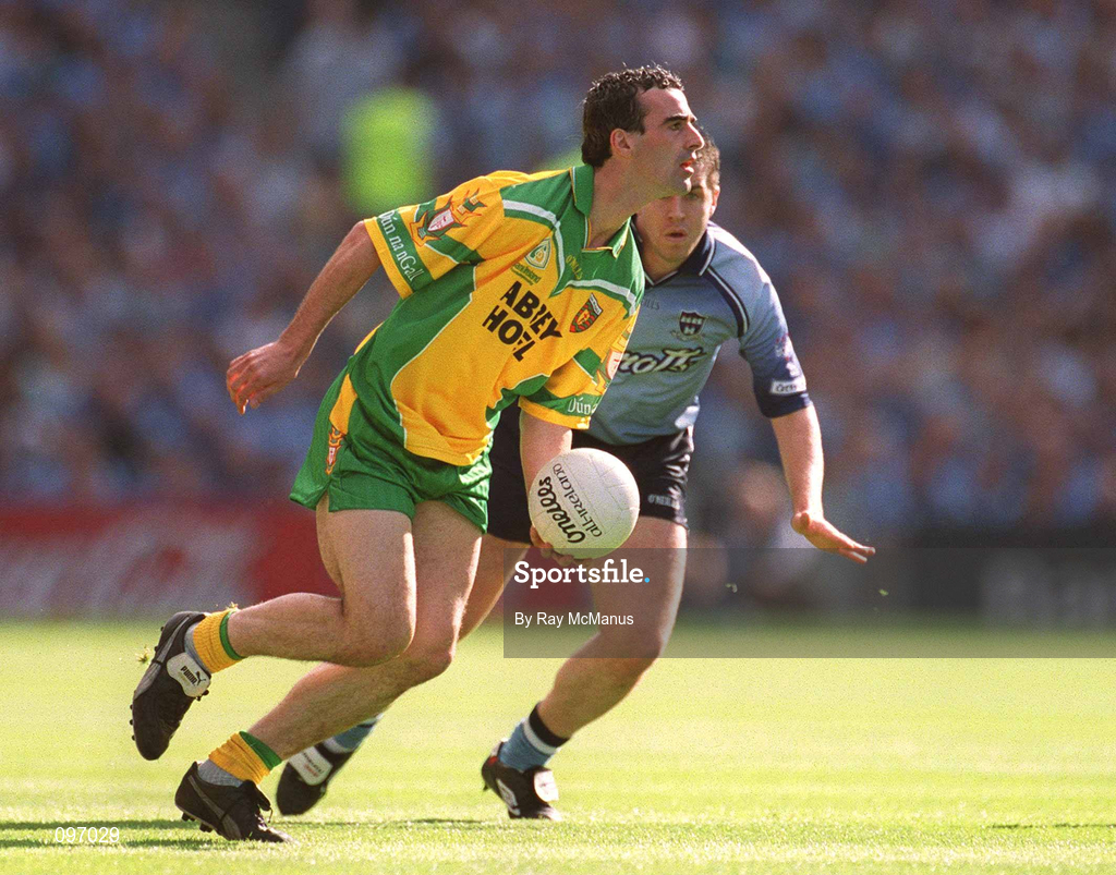 17 August 2002; Jim McGuinness of Donegal during the Bank of Ireland All-Ireland Senior Football Championship Quarter-Final Replay match between Dublin and Donegal at Croke Park in Dublin. Photo by Ray McManus/Sportsfile
