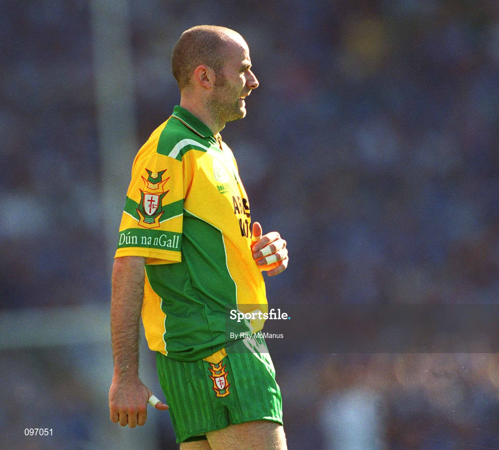 17 August 2002; Paul McGonigle of Donegal during the Bank of Ireland All-Ireland Senior Football Championship Quarter-Final Replay match between Dublin and Donegal at Croke Park in Dublin. Photo by Ray McManus/Sportsfile