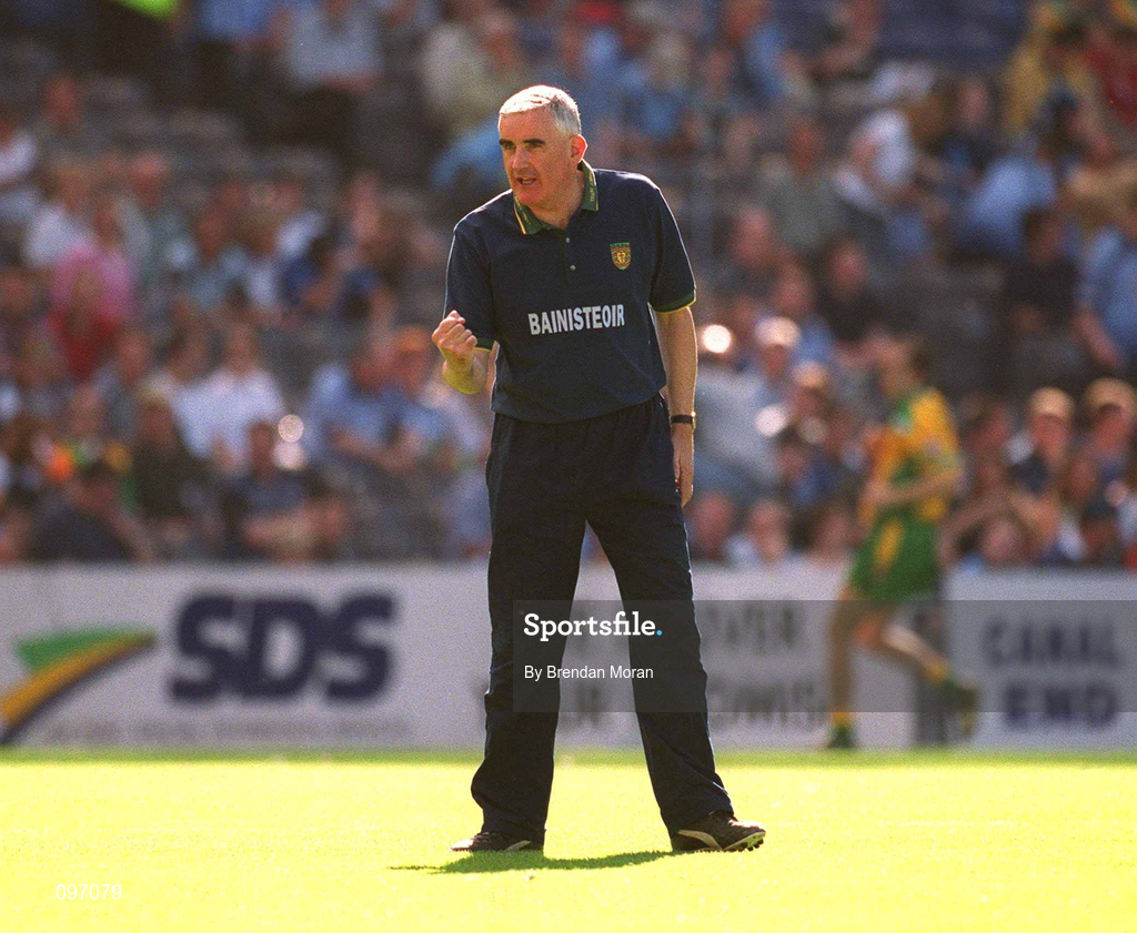 17 August 2002; Donegal football manager Mickey Moran prior to the Bank of Ireland All-Ireland Senior Football Championship Quarter-Final Replay match between Dublin and Donegal at Croke Park in Dublin. Photo by Brendan Moran/Sportsfile