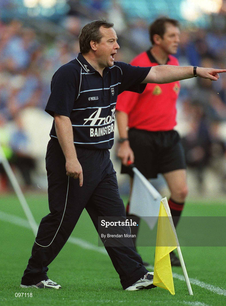 17 August 2002; Dublin manager Tommy Lyons during the Bank of Ireland All-Ireland Senior Football Championship Quarter-Final Replay match between Dublin and Donegal at Croke Park in Dublin. Photo by Brendan Moran/Sportsfile