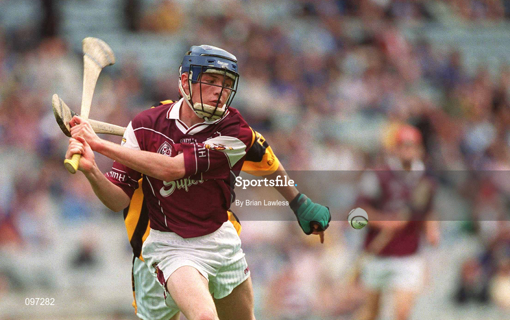 18 August 2002; Darren Reilly of Galway in action against Alan Healy of Kilkenny during the All-Ireland Minor Hurling Championship Semi-Final match between Kilkenny and Galway at Croke Park in Dublin. Photo by Brian Lawless/Sportsfile